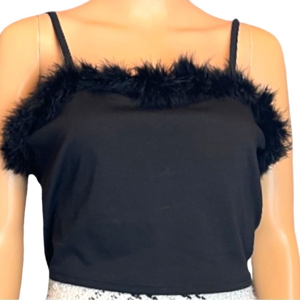 Lily Star Pin Feather Crop Top